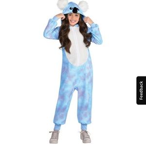 Child Zipster Blue Koala One-Piece Costume